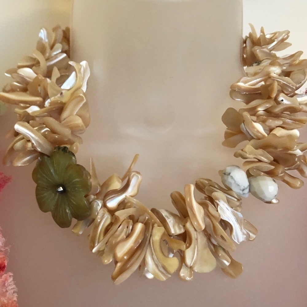 𝅺🇺🇸 Genuine Abalone Necklace Golden Abalone & Agate STUNNING Handcrafted - Picture 10 of 10
